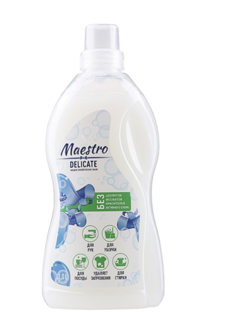 Мило господарське рідке Maestro,Delicate 1000мл